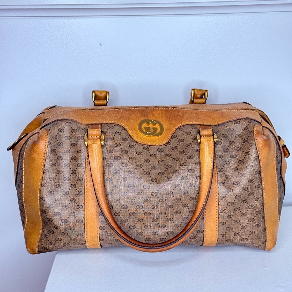 Auth Gucci Monogram Boston Bag